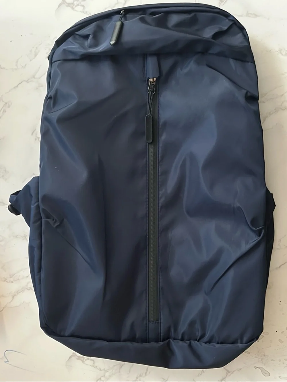 Men's Navy Blue Travel Backpack - Slim Urban Design with USB charging port